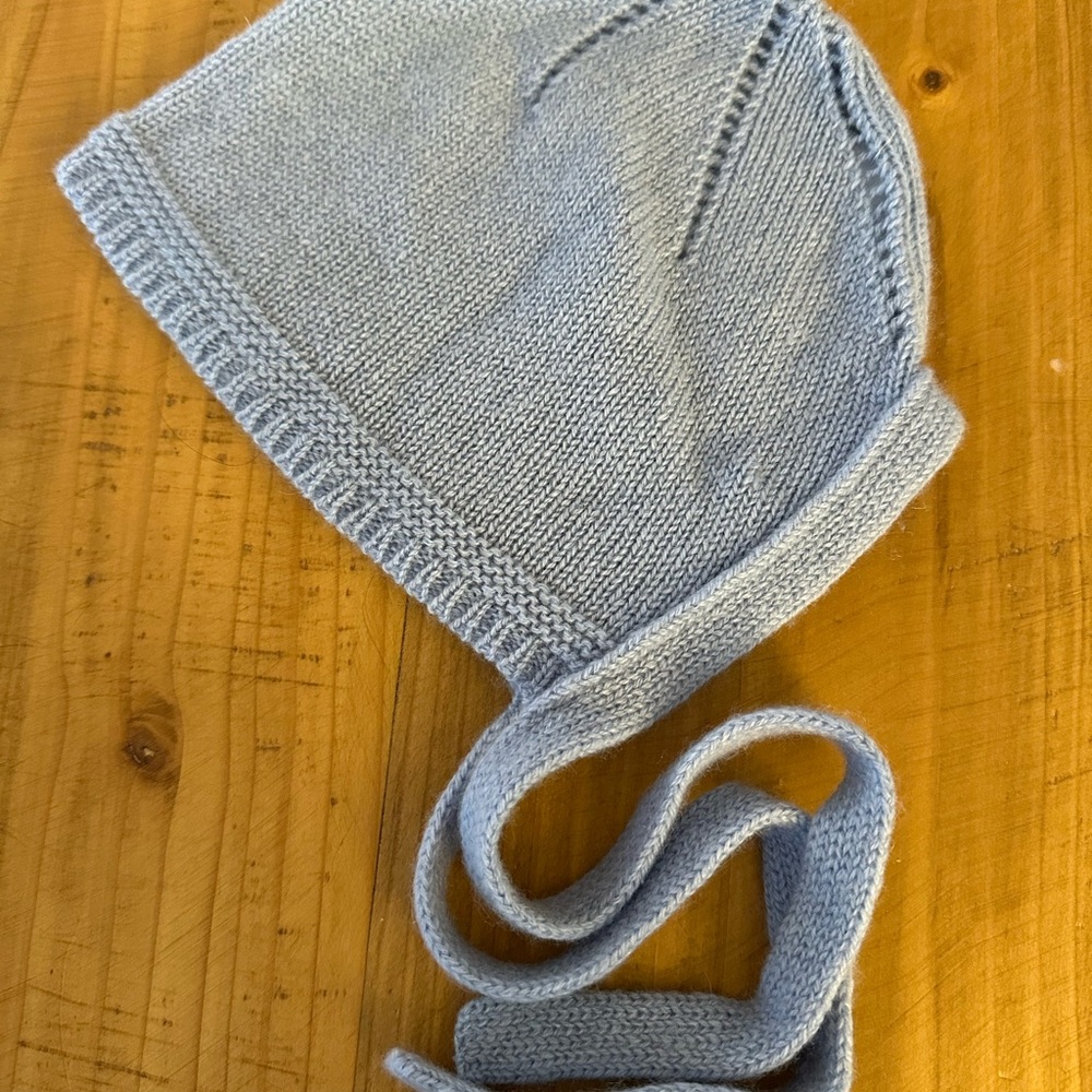 La Coqueta Baby Bonnet in Light Blue